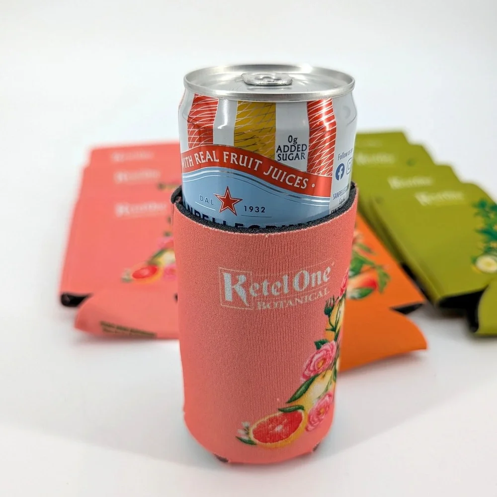 Ketel One Botanical Koozie‎ Set 15pc Neoprene Slim Can Insulators Floral Multi